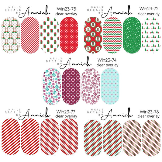 Christmas waterdecal for nails www.annickco.ca