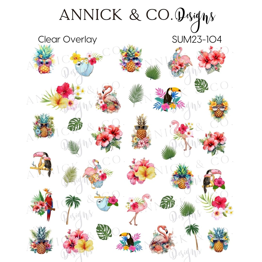 Summer nails decals www.annickco.ca