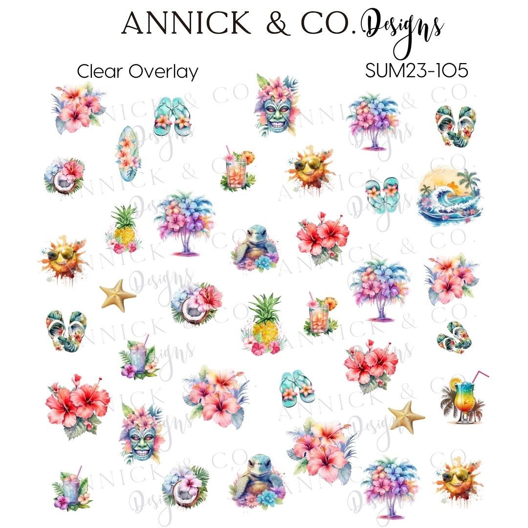 Summer nails decals www.annickco.ca