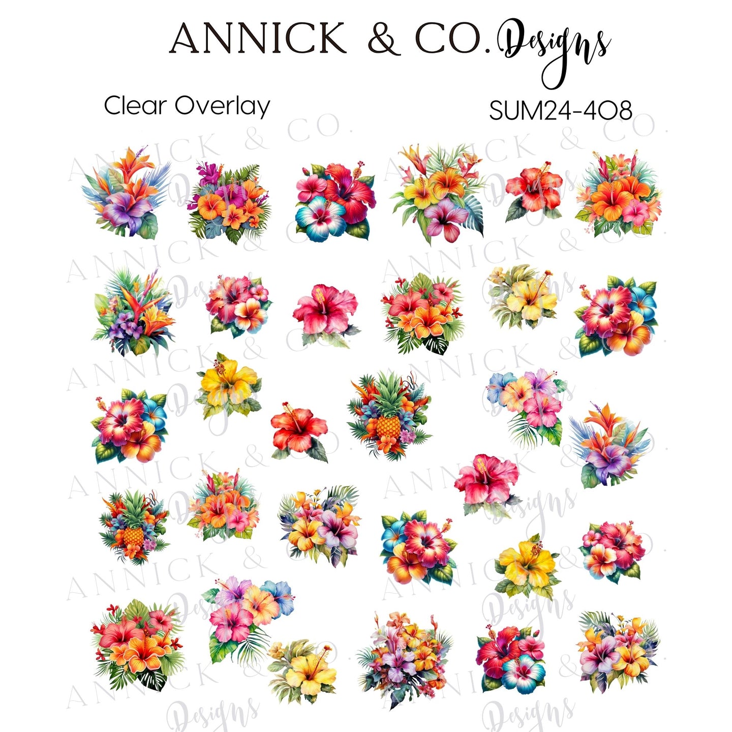 Summer nails decals www.annickco.ca