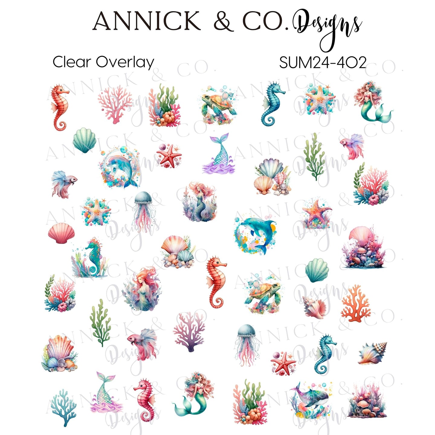 Summer nails decals www.annickco.ca