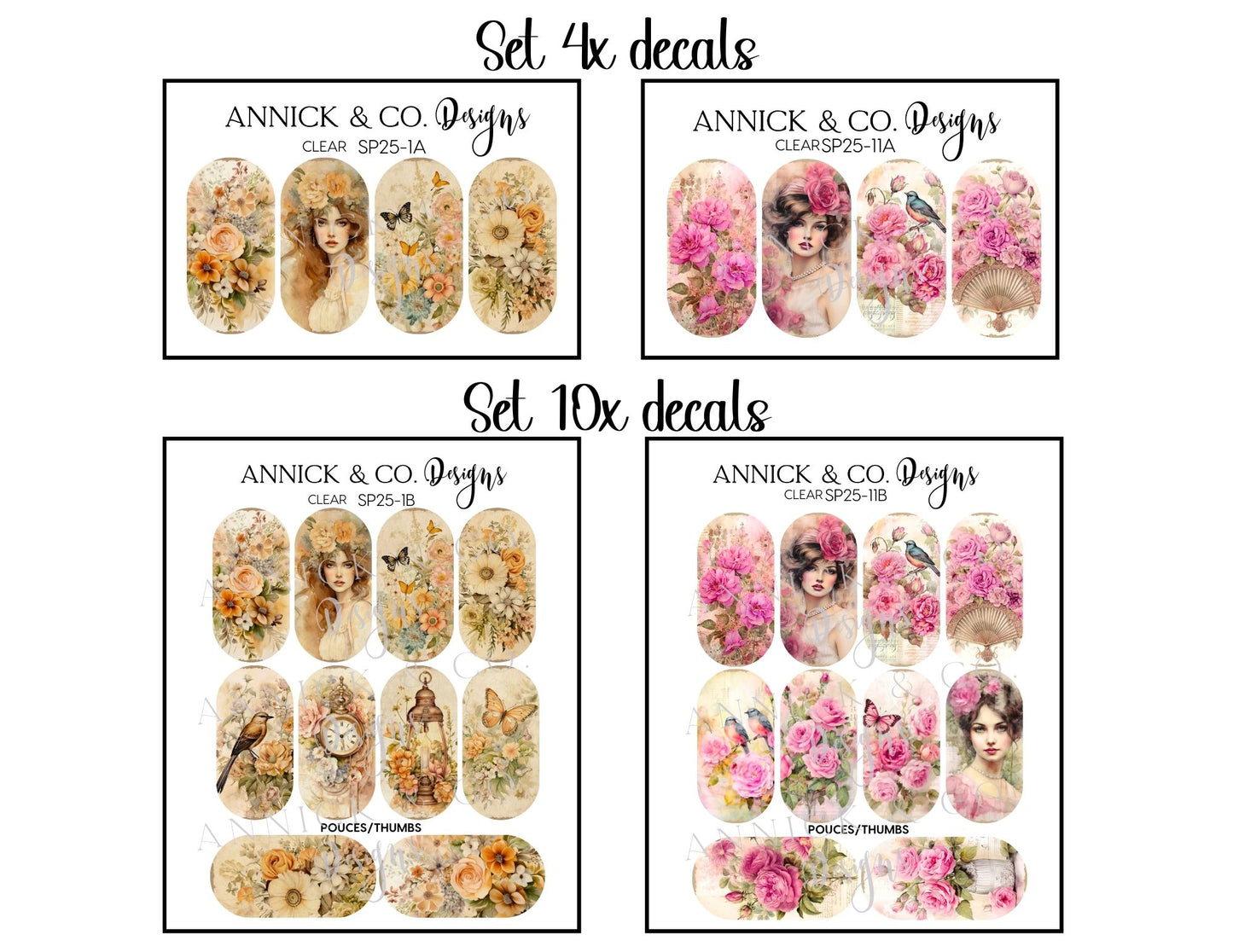 Spring nails decals www.annickco.ca