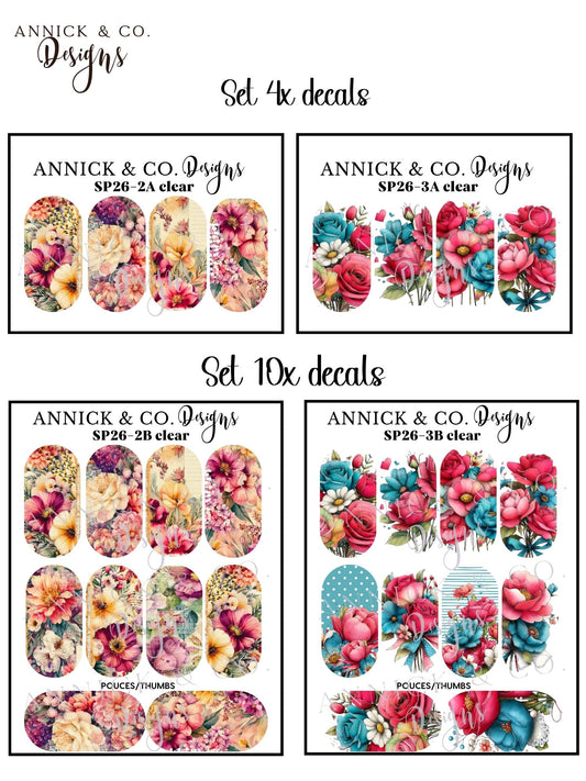 Spring Boho Floral Nail Decals, Wildflower Nail Stickers, Aesthetic Nail Art for DIY Manicure