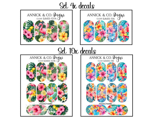 Summer nails decals www.annickco.ca