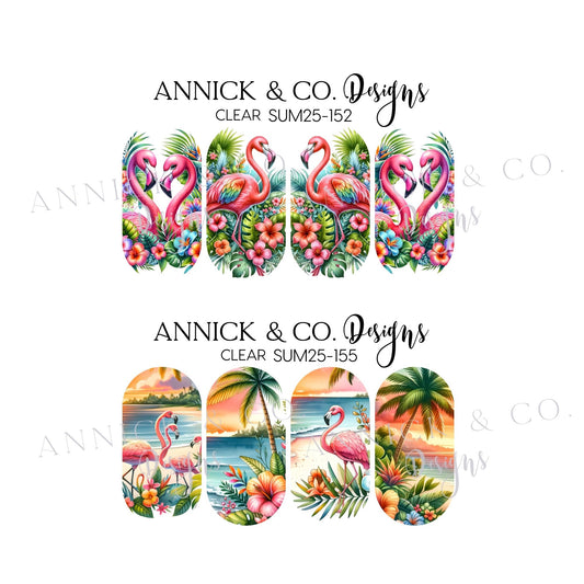 Flamingo Decals for nails www.annickco.ca
