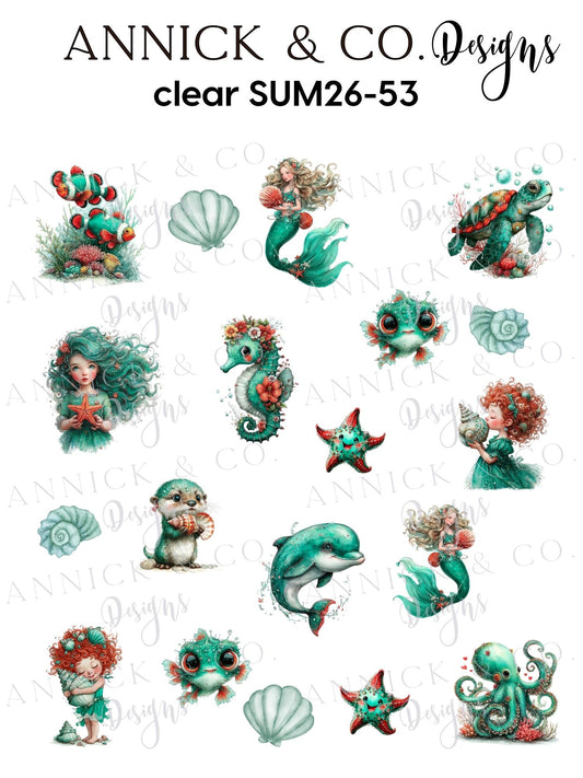 Décalques pour ongles jolies sirènes, faciles à appliquer, nail art DIY, décalcomanies pour ongles pour débutant, résultat professionnel (Copie) (Copie)