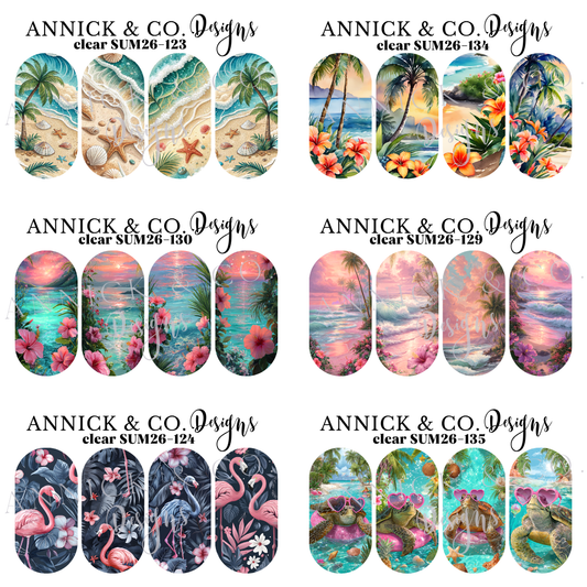Décalques pour ongles, décor tropical, faciles à appliquer, nail art DIY, autocollants ongles pour débutant (Copie)