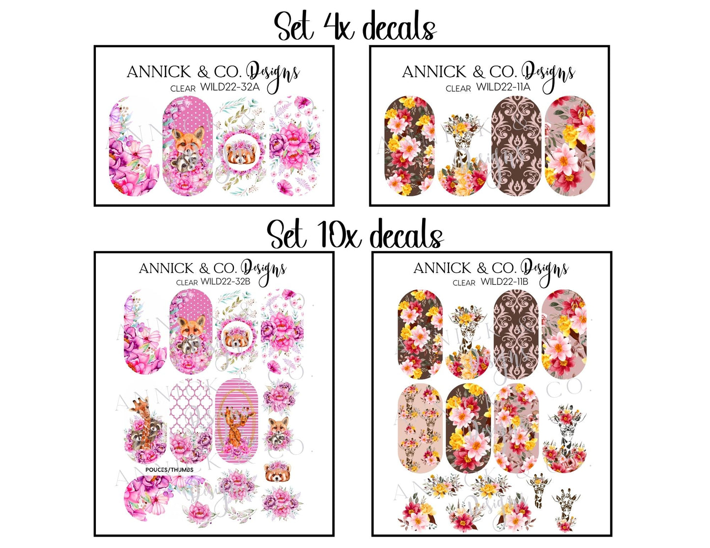 Cute Nails decals www.annickco.ca