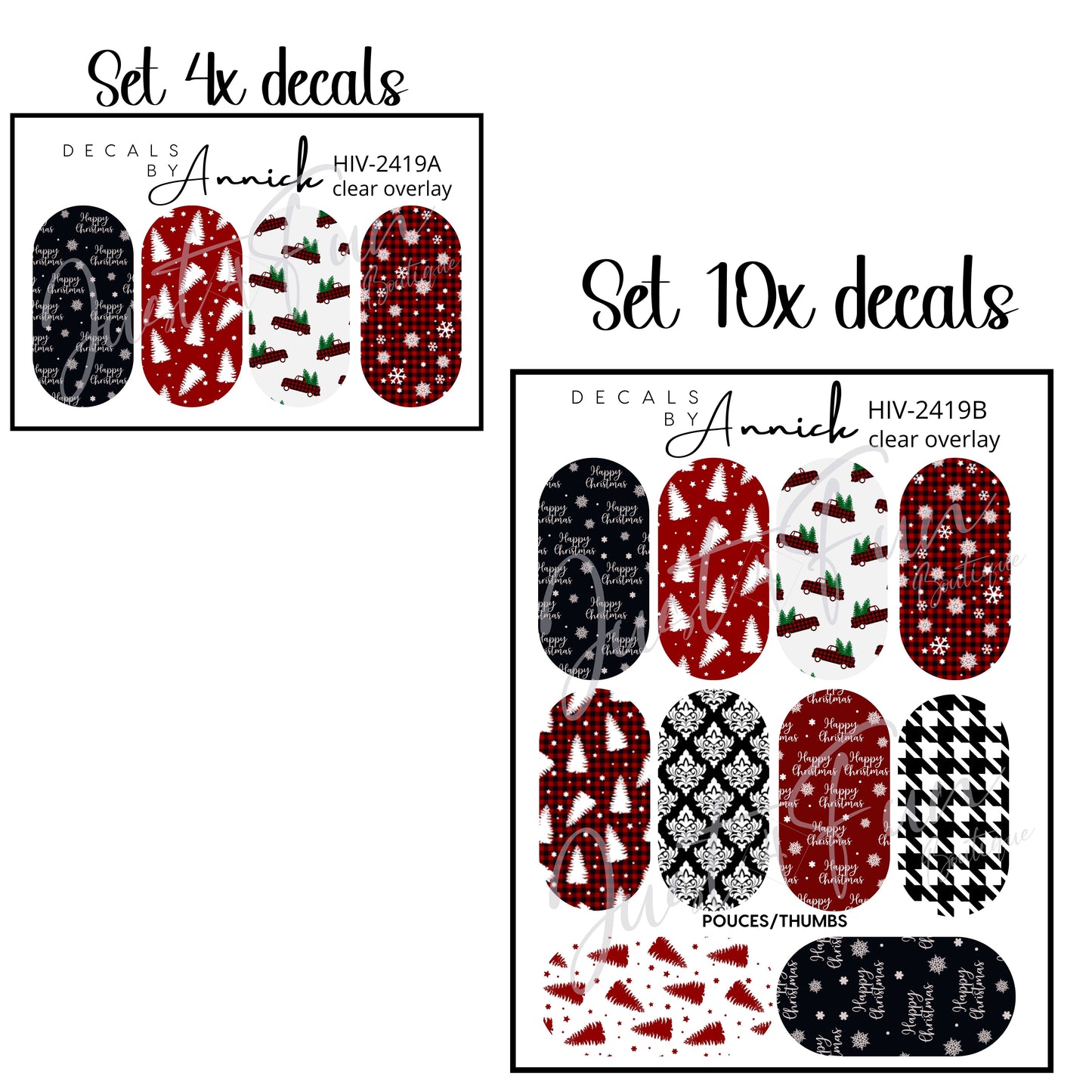 Winter/Christmas nail decals www.annickco.ca