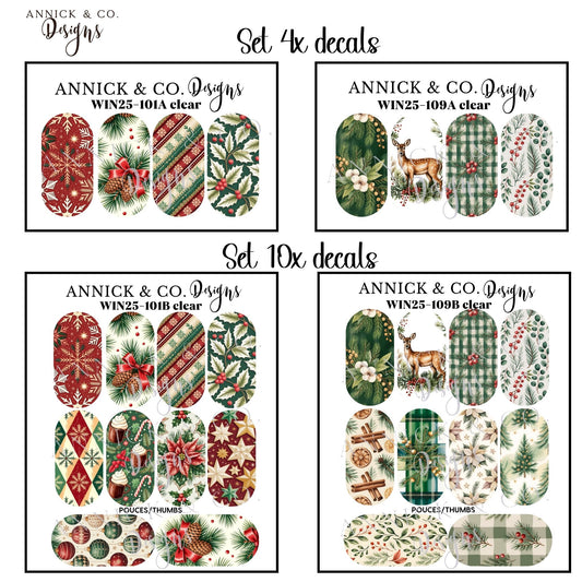 CHRISTMAS waterslide decals for nails