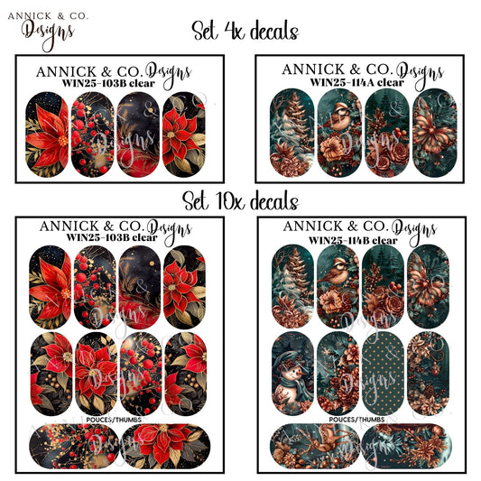 CHRISTMAS waterslide decals for nails