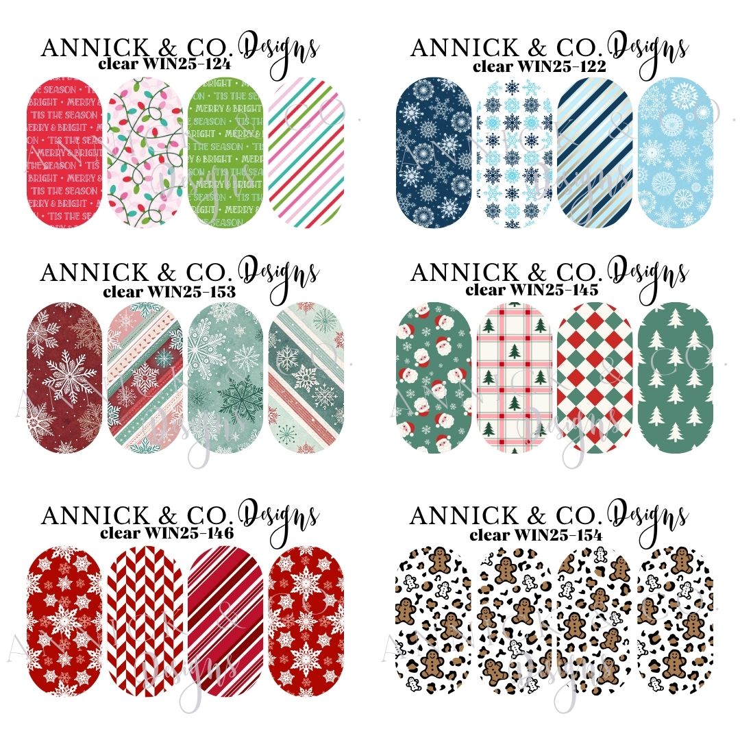 CHRISTMAS Waterslide nails decals