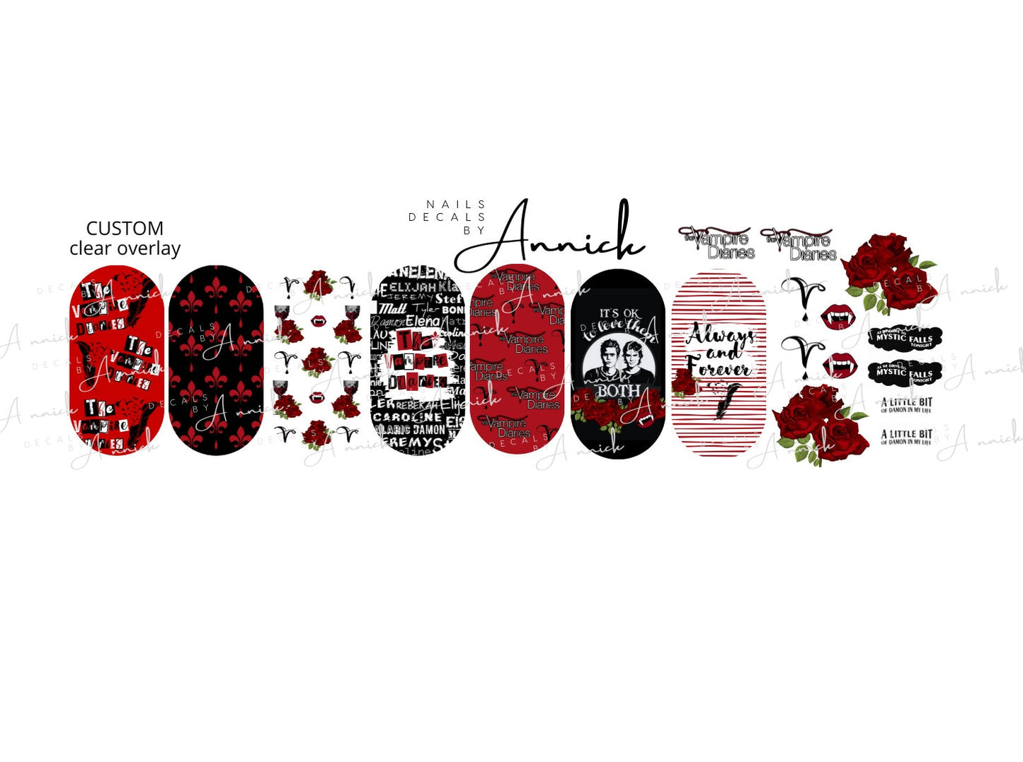www.annickco.ca the VAMPIRE DIARIES waterdercals for nails