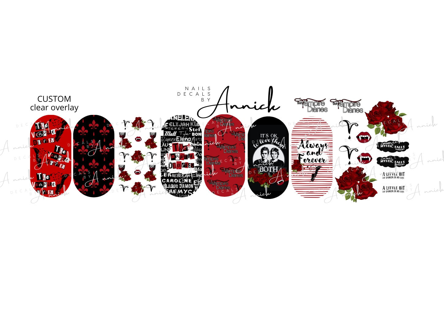 www.annickco.ca the VAMPIRE DIARIES waterdercals for nails