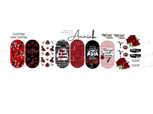 www.annickco.ca the VAMPIRE DIARIES waterdercals for nails